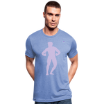 Camiseta Tri-Blend unisex de Bella + Canvas"posing body builder" - heather blue