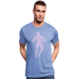 Camiseta Tri-Blend unisex de Bella + Canvas"posing body builder" - heather blue