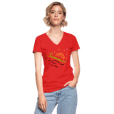 Camiseta clásica con cuello de pico"summer" - red