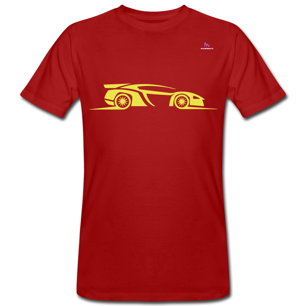 Camiseta ecológica"racing car" - dark red
