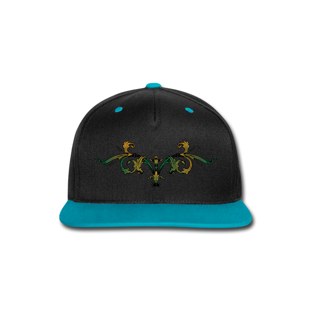 Gorra contraste Snapback"ornament" - black/teal