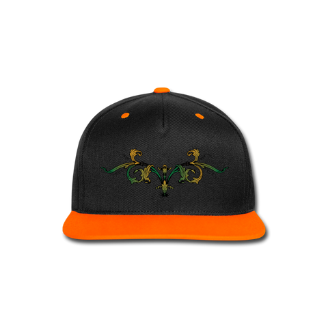 Gorra contraste Snapback"ornament" - black/neon orange