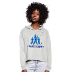 Sudadera cropped con capucha"party crew" - heather oatmeal