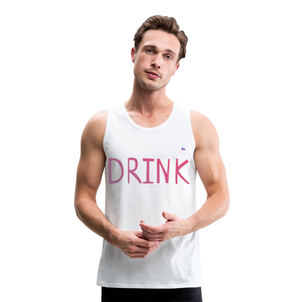Tank top premium"Drink" - white
