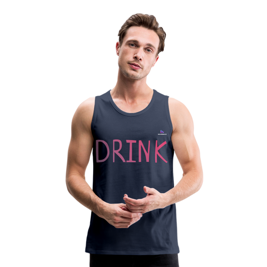 Tank top premium"Drink" - navy