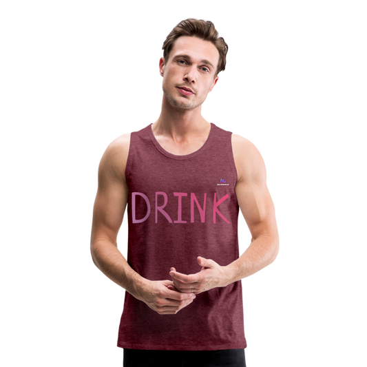 Tank top premium"Drink" - heather burgundy