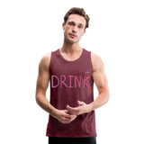 Tank top premium"Drink" - heather burgundy