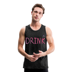 Tank top premium"Drink" - charcoal grey