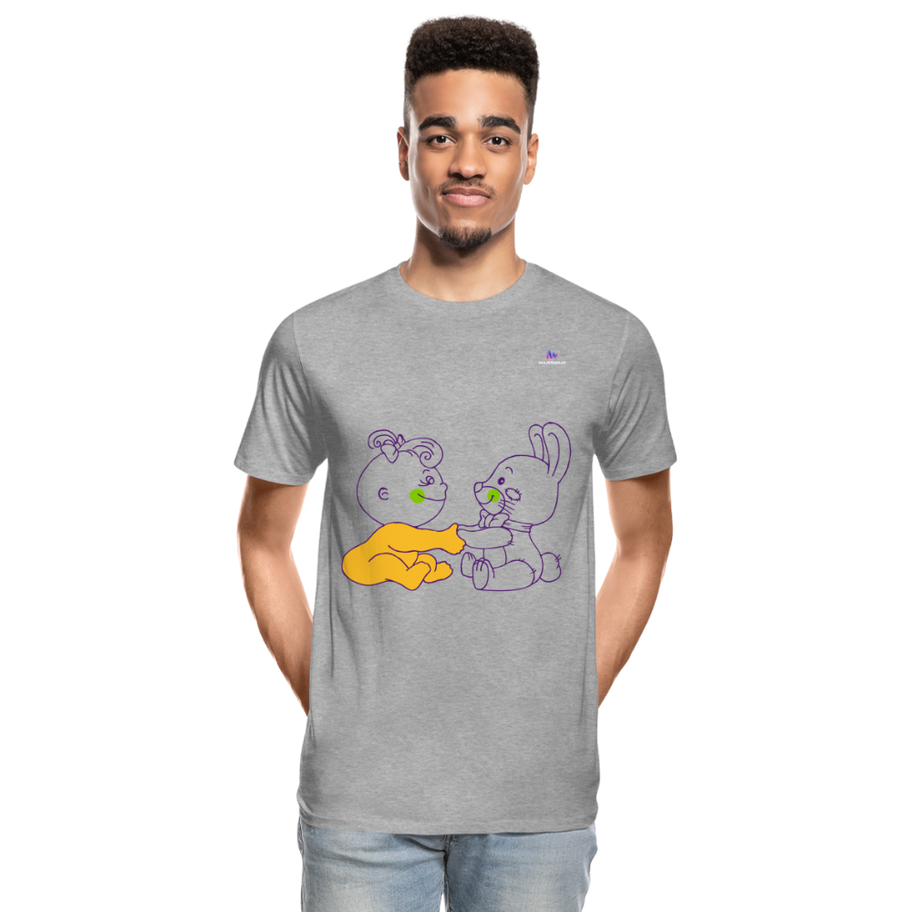 Camiseta orgánica premium"Baby girl" - heather grey