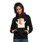 Sudadera con capucha en contraste"Polar bear" - black/red