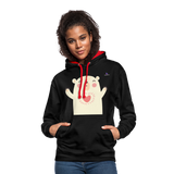 Sudadera con capucha en contraste"Polar bear" - black/red