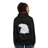 Sudadera con capucha en contraste"Polar bear" - black/red