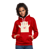 Sudadera con capucha en contraste"Polar bear" - red/white