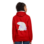 Sudadera con capucha en contraste"Polar bear" - red/white