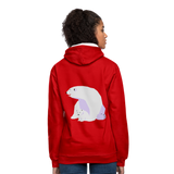 Sudadera con capucha en contraste"Polar bear" - red/white