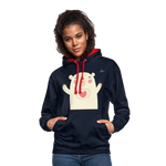 Sudadera con capucha en contraste"Polar bear" - navy/red