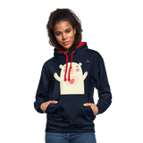 Sudadera con capucha en contraste"Polar bear" - navy/red