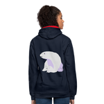 Sudadera con capucha en contraste"Polar bear" - navy/red