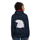 Sudadera con capucha en contraste"Polar bear" - navy/red