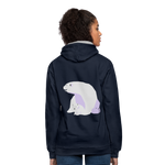 Sudadera con capucha en contraste"Polar bear" - navy/heather grey