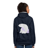 Sudadera con capucha en contraste"Polar bear" - navy/heather grey