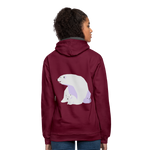 Sudadera con capucha en contraste"Polar bear" - burgundy/charcoal