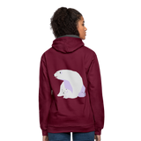 Sudadera con capucha en contraste"Polar bear" - burgundy/charcoal