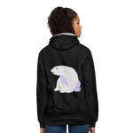 Sudadera con capucha en contraste"Polar bear" - black/heather grey