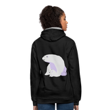 Sudadera con capucha en contraste"Polar bear" - black/heather grey