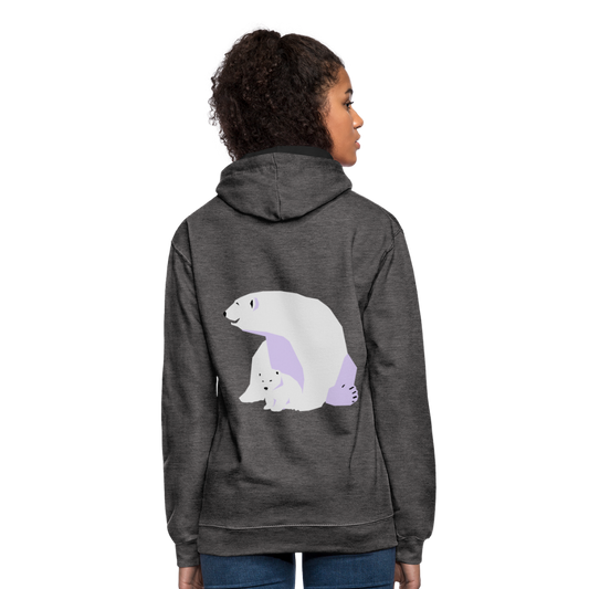 Sudadera con capucha en contraste"Polar bear" - charcoal/black