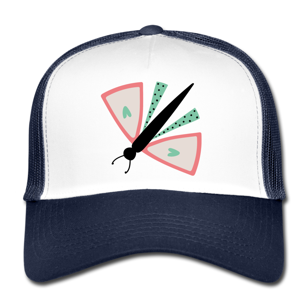 Gorra de camionero"Butterfly" - white/navy