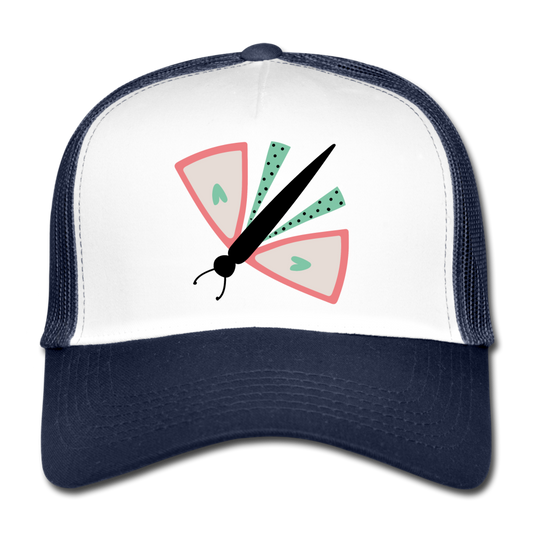 Gorra de camionero"Butterfly" - white/navy