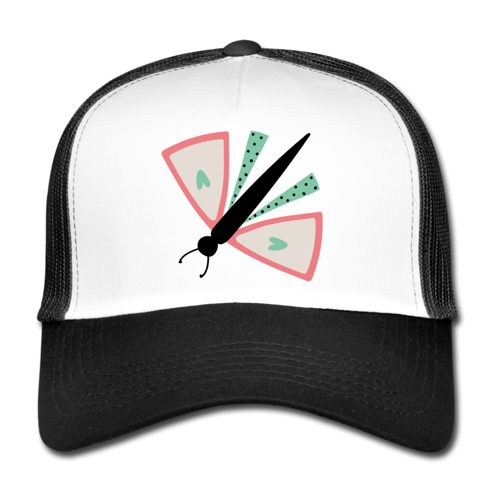 Gorra de camionero"Butterfly" - white/black