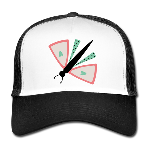 Gorra de camionero"Butterfly" - white/black