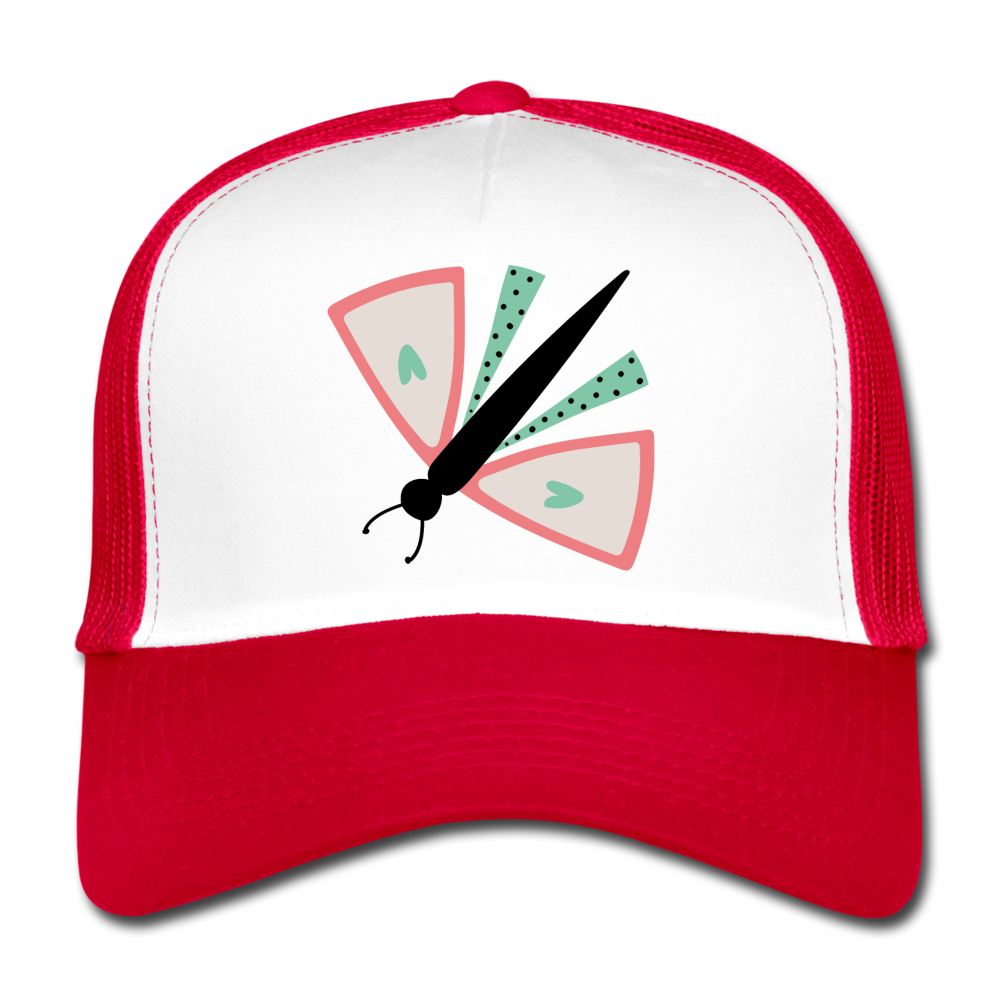 Gorra de camionero"Butterfly" - white/red