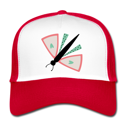 Gorra de camionero"Butterfly" - white/red