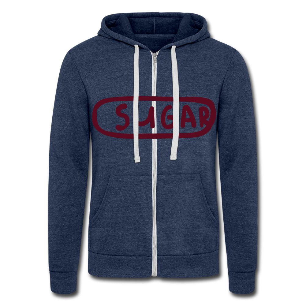 Chaqueta con capucha Tri-Blend unisex de Bella + Canvas"sugar" - heather navy