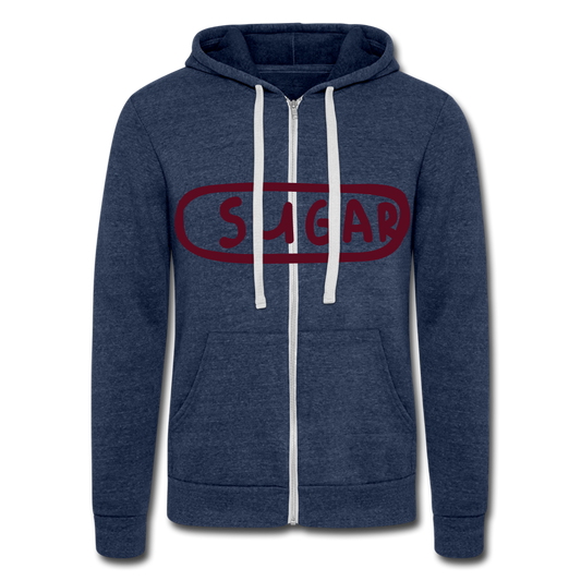 Chaqueta con capucha Tri-Blend unisex de Bella + Canvas"sugar" - heather navy