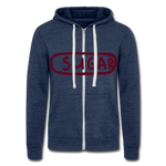 Chaqueta con capucha Tri-Blend unisex de Bella + Canvas"sugar" - heather navy