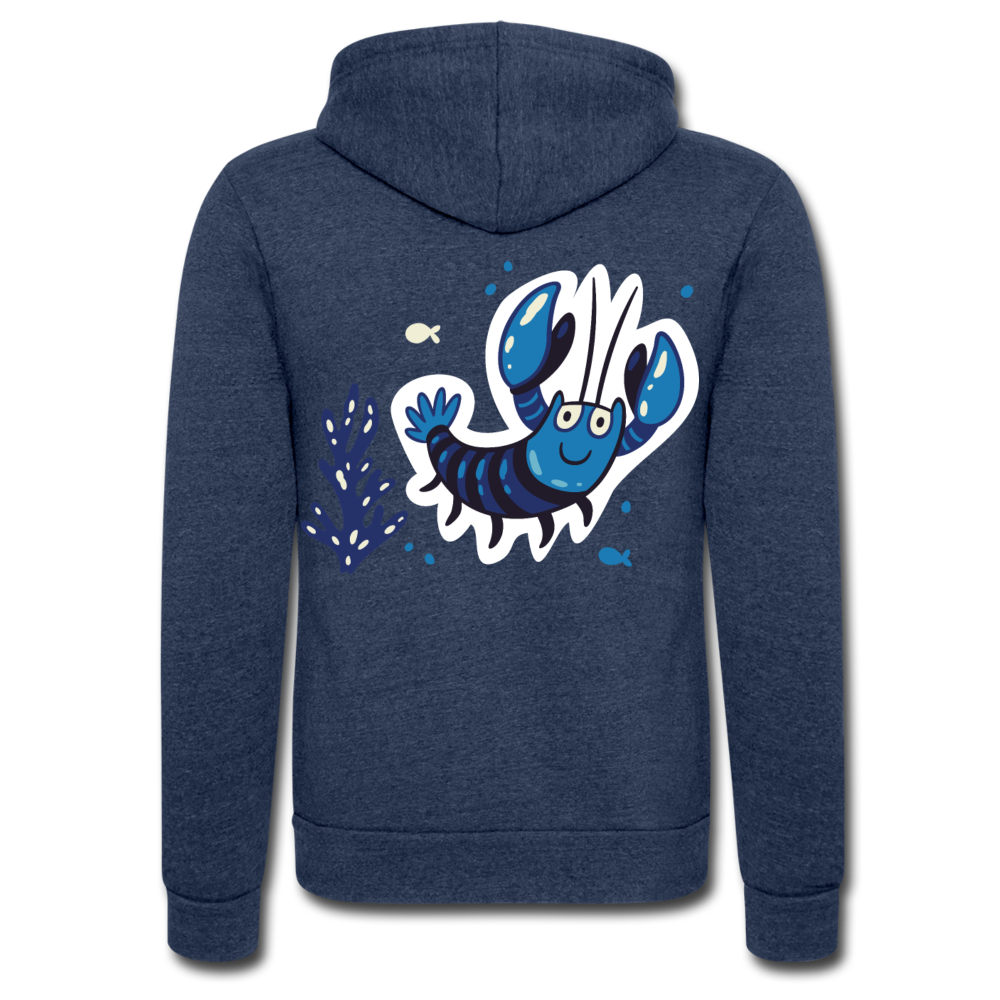 Chaqueta con capucha Tri-Blend unisex de Bella + Canvas"sugar" - heather navy