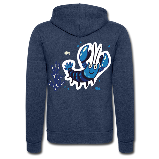 Chaqueta con capucha Tri-Blend unisex de Bella + Canvas"sugar" - heather navy