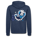 Chaqueta con capucha Tri-Blend unisex de Bella + Canvas"sugar" - heather navy