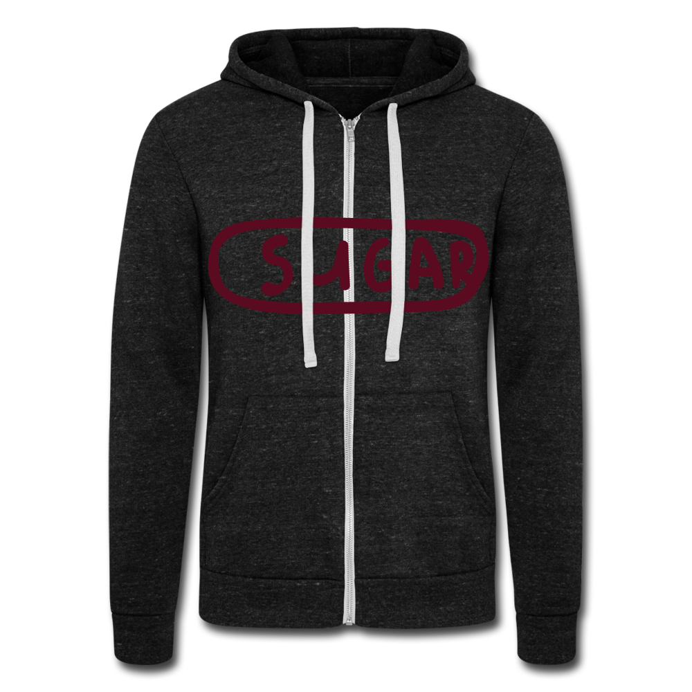 Chaqueta con capucha Tri-Blend unisex de Bella + Canvas"sugar" - charcoal grey