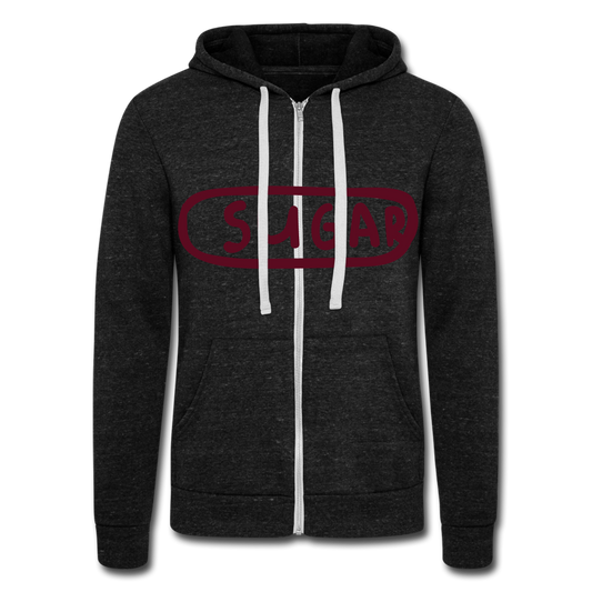 Chaqueta con capucha Tri-Blend unisex de Bella + Canvas"sugar" - charcoal grey