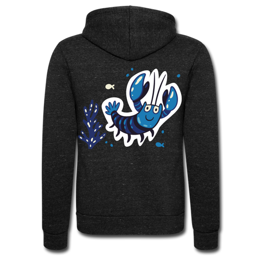 Chaqueta con capucha Tri-Blend unisex de Bella + Canvas"sugar" - charcoal grey