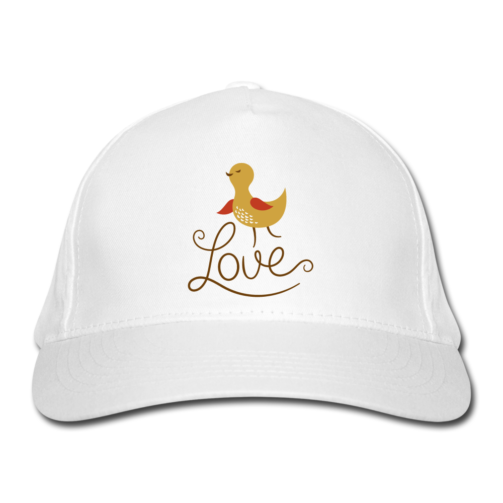 Gorra de béisbol ecológica"little bird" - white