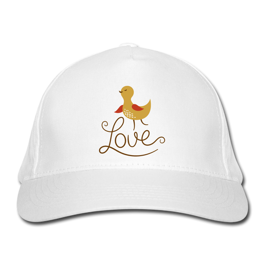 Gorra de béisbol ecológica"little bird" - white