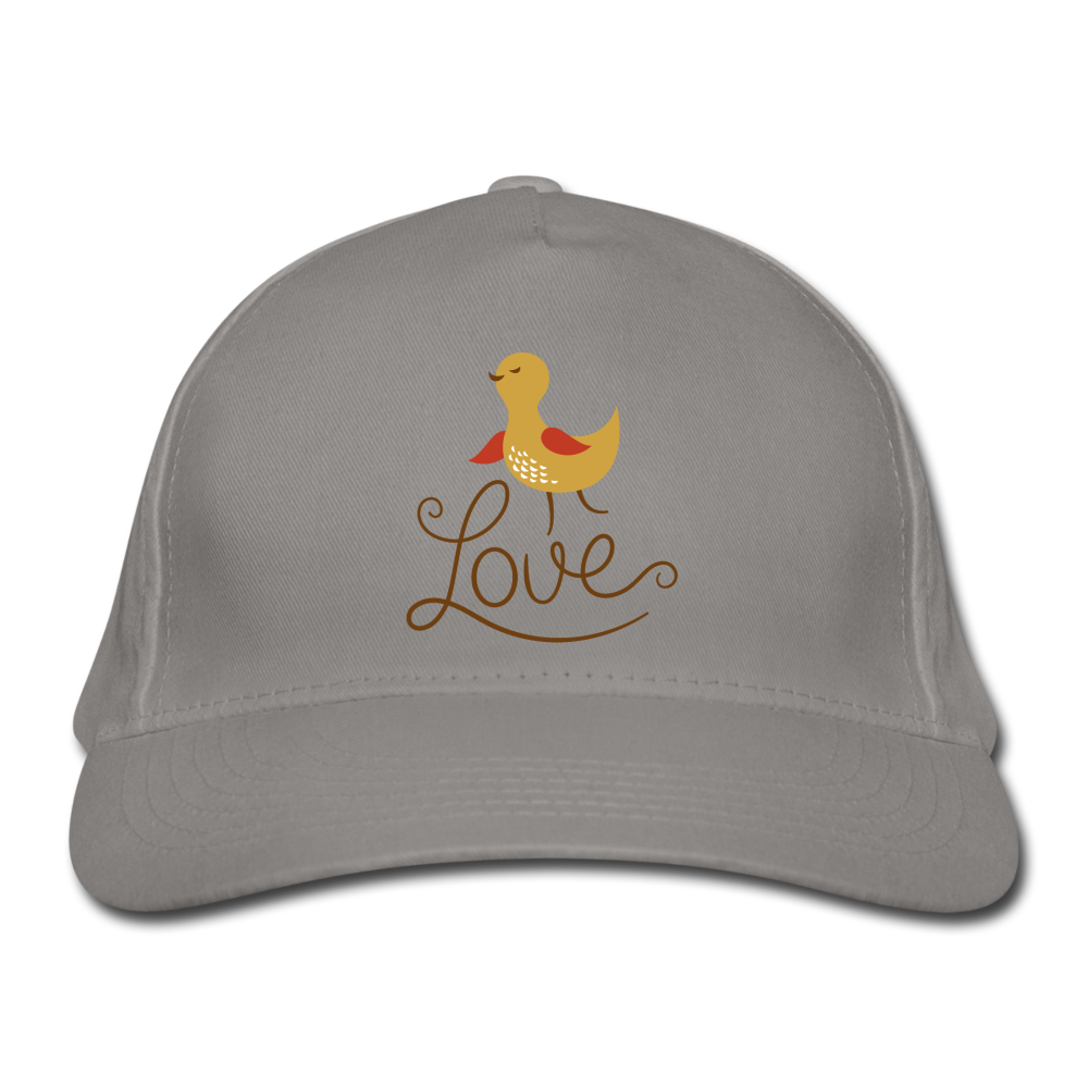 Gorra de béisbol ecológica"little bird" - light grey