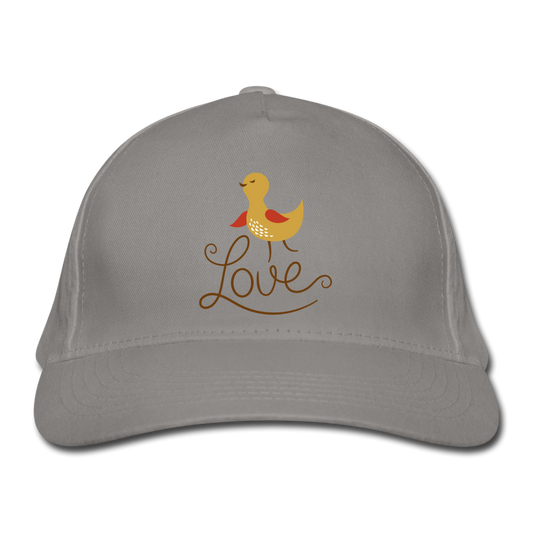 Gorra de béisbol ecológica"little bird" - light grey