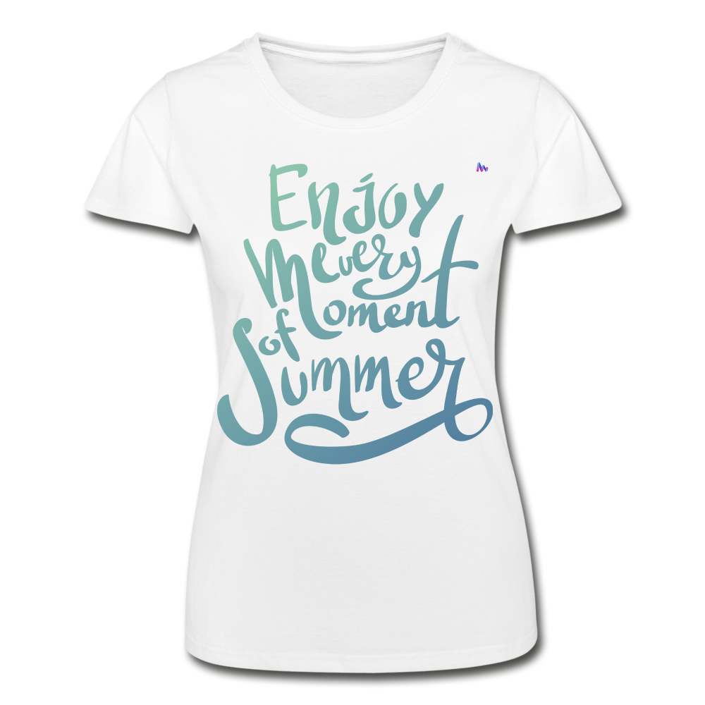 Camiseta de Fruit of the Loom"enjoy every moment of summer" - white